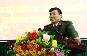 Công an huyện Hương Khê tổng kết công tác Công an năm 2021, triển khai nhiệm vụ năm 2022